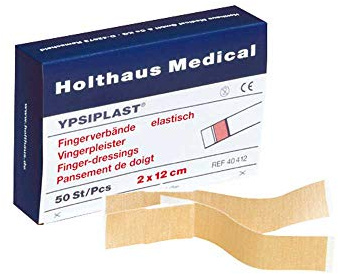 Holthaus Mediacl YPSIPLAST® Fingerverband Fingerpflaster Wundpflaster, elastisch, lose, 2x12cm, 50 St