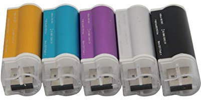 All-in-One Speicherkartenleser Cardreader kompatibel mit SD/Micro SD/M2/M2PRODUO USB Kartenlesergerät Multi Kartenleser Adapter Gold