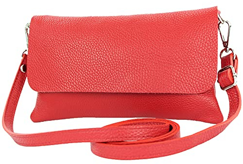 modamoda de T226 Damen Leder Clutch Umhängetasche Abendtasche Small handmade in Italy