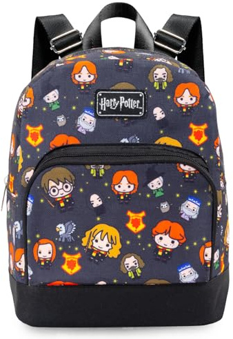 Harry Potter Mini Backpack - 10 Exclusive Woven Small Backpack with Front Pocket | Adjusts to Fit Adults, Teens, Kids