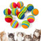 Cobee Rainbow Cat Toy Ball, 12 Stück Großes Katzenspielzeug 3,5 cm Interaktives Katzenspielzeug Ball Kätzchen Spielen Sport Chase Training Spielzeugball