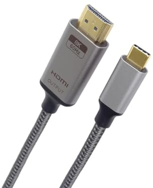 PremiumCord Cable USB-C a HDMI 2.1, USB 3.2 tipo C macho a HDMI 2.1 macho, resolución 8 K @ 60 Hz, 4 K @ 144 Hz, Full HD 1080p, HDCP2.2, color: negro, longitud: 2 m
