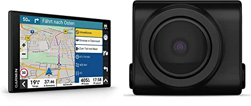 Garmin DriveSmart 76 MT-S – Navigationsgerät mit großem 7 Zoll (17,8 cm) HD-Display & BC 50 – Drahtlose Rückfahrkamera mit 720p HD-Auflösung und Bildübertragung auf kompatible Garmin Navis