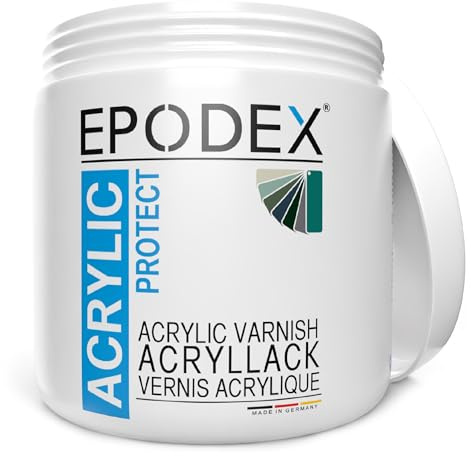 EPODEX® Akrylskydd | Träfärg trälack möbelfärg akrylfärg inomhus lasyr dregellack | 45 färger transparent färglös vit färgglad 0,66–16,5 kg