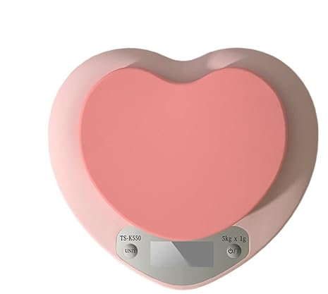 ZJCNHY Digital Kitchen Scales Electronic Kitchen Scale 5kg Weight Grams Digital Balance Precision Accurate Pink Heart-shaped Food Portable Digital Scale.