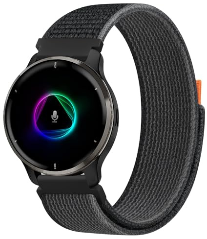 Oumida Armband für Garmin Venu/Venu Sq 2/Venu 2 Plus, 20mm Nylon Armbänder Verstellbares Sport Ersatz Uhrenarmband mit Klettverschluss für Garmin Vivoactive 5/Vivoactive 3 / Forerunner 55/245/645
