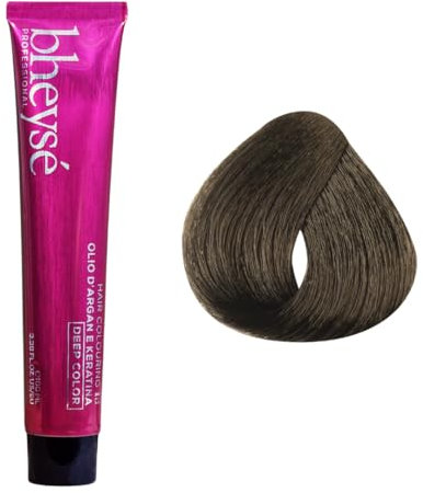 Tinte color nº1 negro - Con aceite de argán y queratina - Bheysé Professional (6 unidades) (Castaño Claro Natural 5.0)