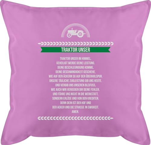 Kissen 50x50 - Traktoren - Traktor unser - 50 x 50 cm - Pink - geschenke für traktorfans landwirt mit füllung trecker landwirtschaft grau traktorfan kopfkissen bauern spruch bauer landwirte farmer