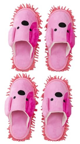 FRCOLOR 2pares Zapatillas De Desmontables y Lavables Limpieza Silenciosa De Adecuadas para Cocina Baño y Diseño Chenille