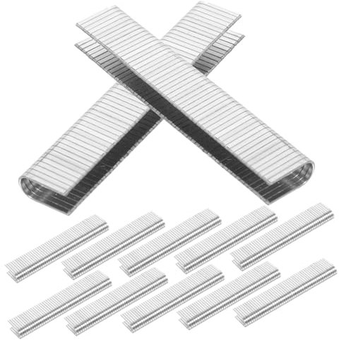 jojofuny 1000 Piezas código uñas grapas neumáticas para carpintería grapas grapadoras neumáticas grapadora electrica clavadora grapas alta resistencia pequeñas grapas eléctrico clavo