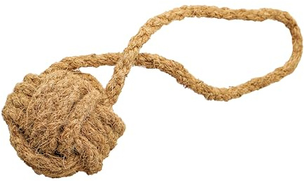 mascota casa - Juguete de cuerda para perros natural hecho de fibra de coco 100% – Juguete masticable sostenible, soporte para el cuidado dental al cambiar los dientes, juguete para perros robusto y