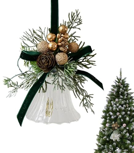 Decorazione natalizia a campana, per albero di Natale, decorazione natalizia, 9,5 pollici, per interni ed esterni, per decorazioni albero di Natale