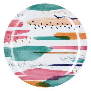 Quid Acuarela Plato Llano Melamina 25cm Melamina No Apto Microondas Extra Fuerte