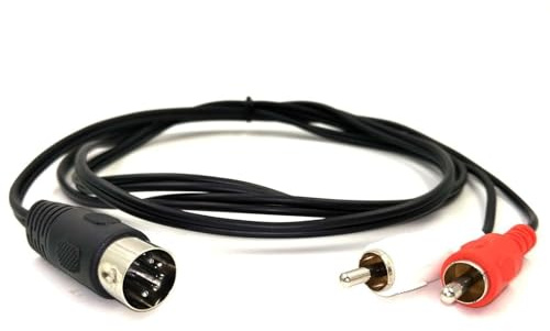 Dcaknri 5 Pin DIN Cable 5-Pin-DIN To 2RCA Cable Equipment For Electrophonic Stereo Systems