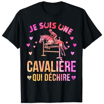 Fille Equitation Cheval Je suis Une Cavalière Qui Déchire T-Shirt