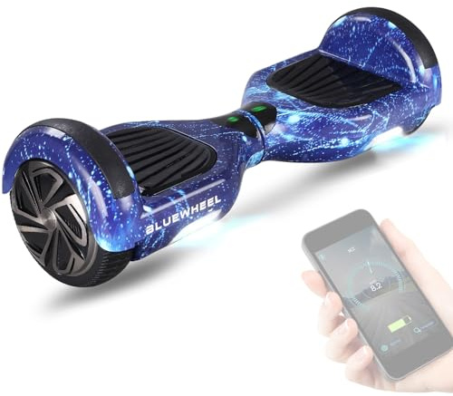 Bluewheel HX310s Hoverboard 6,5 Zoll, 700W Dual Motor, Bluetooth, App, LED | Kindersicherheitsmodus, Bluetooth-Lautsprecher, 15 km/h Höchstgeschwindigkeit, LED-Beleuchtung, bis 120 kg belastbar