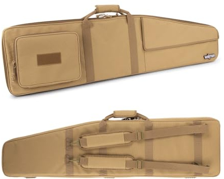 Winter Guncases 1982 Waffentasche 110-130 cm - gepolsterte Gewehrtasche mit verstellbarem Befestigungssystem, abschließbare Langwaffentasche, wasserabweisend, mit Rucksackgurten, Dokumentenfach