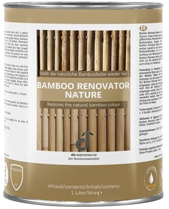 DE-COmmerce Bambus Pflege Bamboo RENOVATOR Nature helle Beize für Farbauffrischung Lasur 1 Liter