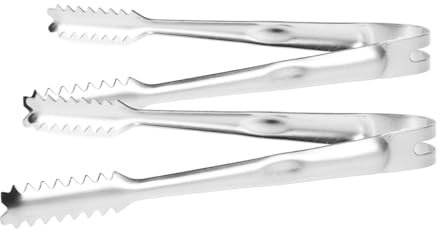 Holibanna 2pezzi Pinze Per Cubetti Di Ghiaccio Pinze in Acciaio Inossidabile Per Servire Alimenti Per Insalata Ghiaccio Antipasti Utensili Da Portata