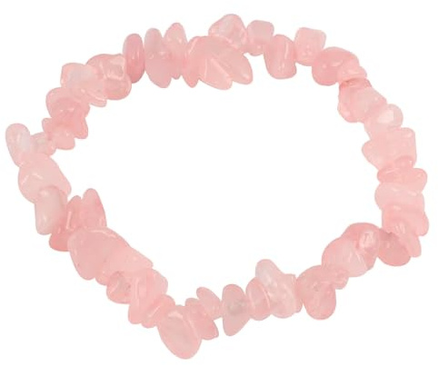 Handgefertigtes Rosenquarz Splitterarmband|Elastisches Stretch Armband mit Echtem Edelstei|Romantische Schmuckstück für Liebe und Zärtlichkeit Die schönheit und bedeutung dieses einzigartigen juwels.