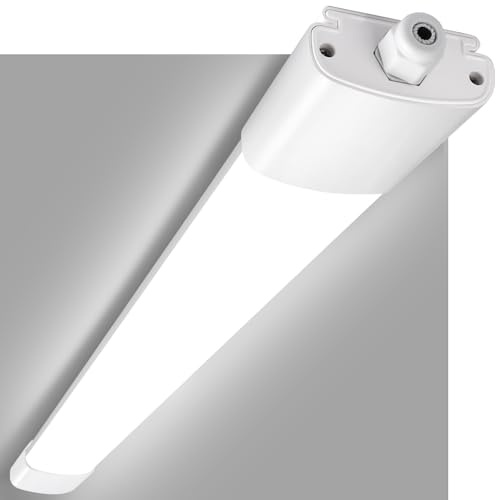 GOOSKI LED Feuchtraumleuchte 90CM mit 30W 3300LM, Deckenleuchte Feuchtraum Flach Feuchtraumlampe Wasserdicht IP65, 4000K Neutralweiß Werkstattlampe, Kellerleuchte, Wannenleuchte für Büro Garage Lager