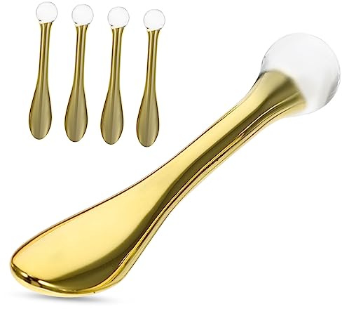 BEBEMOKO Praktischer Augencreme Applikator 5 Stück aus Polypropylen für Verbesserte Cremeaufnahme und Gesteigerte Durchblutung für Reisen und Salongebrauch