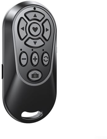 Bulevisiter Wireless Remote Shutter Release Controller for Mobile Phone Photography with 15M Range Zoom Control Compatible with Smartphone Camera(Black)