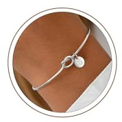 Turandoss Knoten Buchstaben Armband Damen Gold Silber Geschenke für Frauen | 14K Vergoldet, Armband mit Buchstaben A-Z, Wasserfest Armreif Gold, Personalisierte Geschenke für Frauen Freundin Mädchen