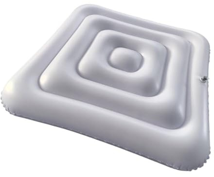 MoSundi Bâche de spa gonflable pour jacuzzi carré, 0,2 m d'épaisseur, en PVC à économie d'énergie, avec gonflage rapide, blanc/noir blanc B