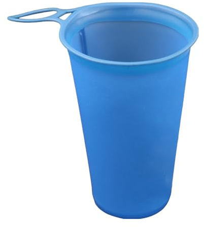 Vaso de agua plegable – 10 x 7 Cm, botella de exterior plegable de 200 Ml | Vaso deportivo para gimnasio, camping, ciclismo, viajes, entrenamiento, contenedor de hidratación portátil, montón
