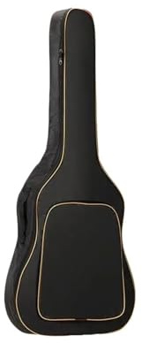 MDSIOKHJ Gitarrväska basfodral, vattentät, oxfordtyg, vadderad, tjock, 0,19 tum, för elgitarr, svart, Talla única, En stil
