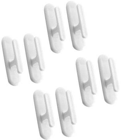 Uonlytech 8 Ganchos Adhesivos para Cordón de Persiana, Autoadhesivos, Fáciles de Instalar, Material Abs Blanco, Paquete de 8 Unidades para Hogar y Oficina