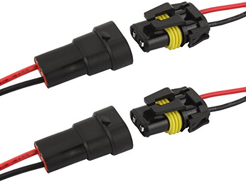 TOMALL 9005 9006 Sockel für Scheinwerfer Nebelscheinwerfer Ersatz Männlich Weiblich Kabelbaum Stecker