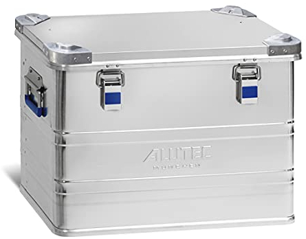 ALUTEC MÜNCHEN Aluminiumbox INDUSTRY 73 (Inhalt 73 l, Innenmaße (LxBxH) 550 X 350 X 381 mm, staub-/spritzwassergeschützt, Werkzeugbox, Aufbewahrungskiste, Gewicht 4,9 kg) 13073