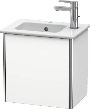 Duravit XSquare Waschtischunterbau wandhängend 41,0 x 28,9 cm, 1 Tür, Anschlag rechts, für Waschtisch ME by Starck 072343, Farbe (Front/Korpus): Schwarz Hochglanz Lack - XS4170R4040