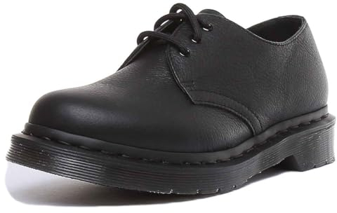 Dr. Martens Damen 1461 Mono Virginia Schwarz Glatt Leder Mode Schuhe EU 36-43