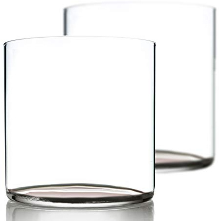 Amehla Ultradünne Cocktailgläser, 340 ml, doppelt, Barglas-Set für den Einsatz als gemischtes Getränkeglas, Bourbon-Becher oder minimalistisches H20 Wassertrinkglas – (2)
