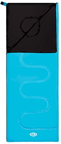NILS Schlafsack für Sommer Deckenschlafsack Ultraleicht Outdoor Komforttemperatur 5°C bis 15°C | Groß 190x75cm (Blau)