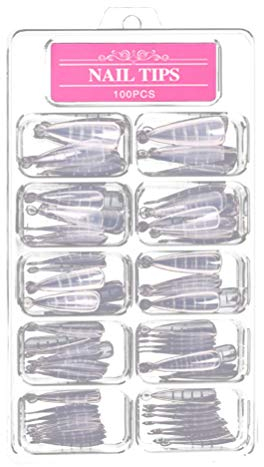 100Pcs Nagel Verlängerung Form Tipps Klar Nägel Form Künstliche Dual Formen System DIY Polnischen Maniküre Werkzeug mit für Nagel Verlängerung