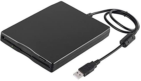 SHUAIGUO Externes USB-Diskettenlaufwerk Tragbares 3,5-Zoll-Diskettenlaufwerk USB-Schnittstelle Plug-and-Play Rauscharm für PC-Laptop Schwarz