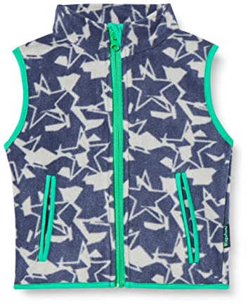 Playshoes Gilet polaire unisexe pour enfant Motif étoiles camouflage gris foncé 116, gris foncé, 116 cm