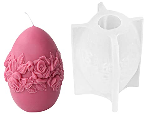Keptfeet Silikonform Osterei, Silikon Gießform Ostern, Kerzenformen Zum Gießen,Kerzen Selber Machen Set Kerzenform Silikon Kerzen Kit Kerzen Formen Silikon