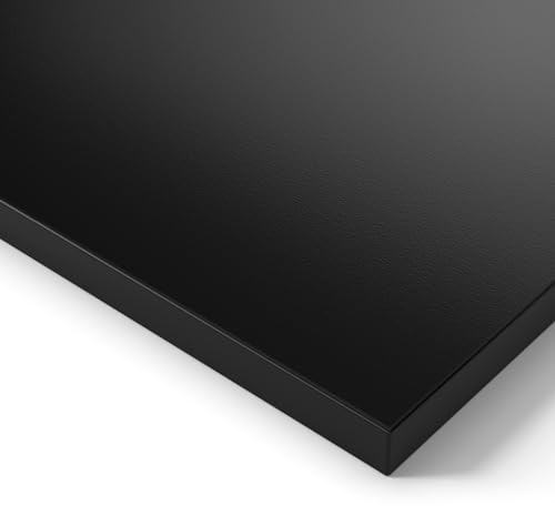 Ergotopia® Tischplatte Schwarz 120 cm, robuste Schreibtischplatte ideal für höhenverstellbare Schreibtische - Holzplatte gefertigt in Deutschland - 25 mm Bürotischplatte