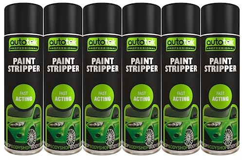 Autotek Fast Acting Paint Stripper Multi-Purpose Aerosol Spay Can 500ml x6