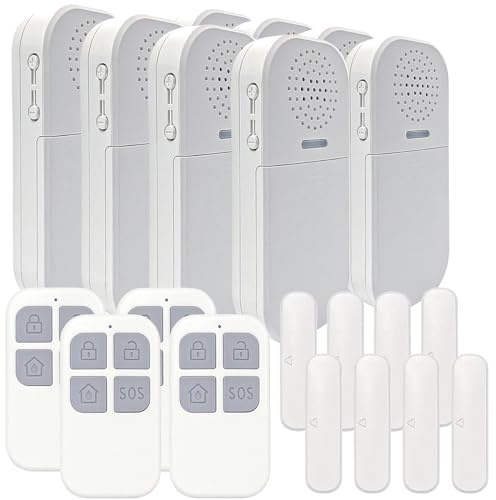 VisorTech Minialarm: 4er-Set Mini-Alarmanlage & Türklingel mit 2 Sensoren, 130 dB (Fenster Alarm System, Tür Alarm System)
