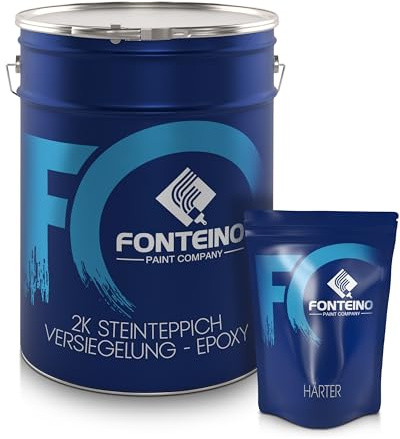 Steinteppich Versiegelung mit UV-Schutz Abschluss Bodenversiegelung Boden Schutzüberzug 9KG