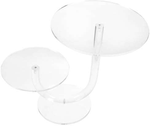 WATIIFUFU Supporto Per Torte Due Piani Trasparente Elegante Stand Per Dessert Per Cupcake Torte e Dolci Occasioni Speciali