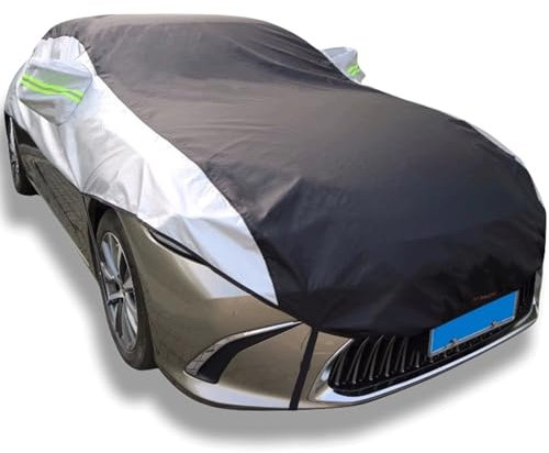 Autoabdeckung für Nissan Qashqai(2014-2022), belüfteter, atmungsaktiver Sonnenschutz Windschutzscheibenabdeckung, individuell Winter Outdoor Halbgarage mit Reflektorstreifen