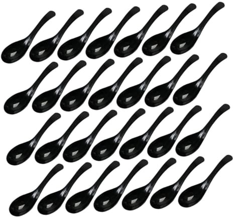 OHPHCALL 100pcs Disposable Soup Spoons Thick Single Use Tableware for Rice Porridge and Oatmeal Convenient Kitchen Supplies for Parties and Everyday Use