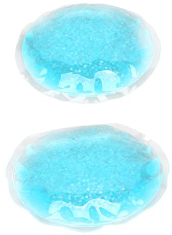 Almohadilla para Ojos de Gel de Hielo Redonda Azul, Paquete Refrescante para Ojos para Hombres y Mujeres, Hinchazón Relajante, Alivia la Fatiga Ocular, Previene la Fatiga Visual